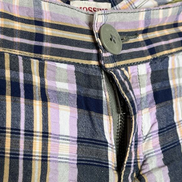 Womens Y2K Mossimo Madras Plaid Bermuda Shorts Size 9 Preppy Low Rise Multicolor - Picture 3 of 8